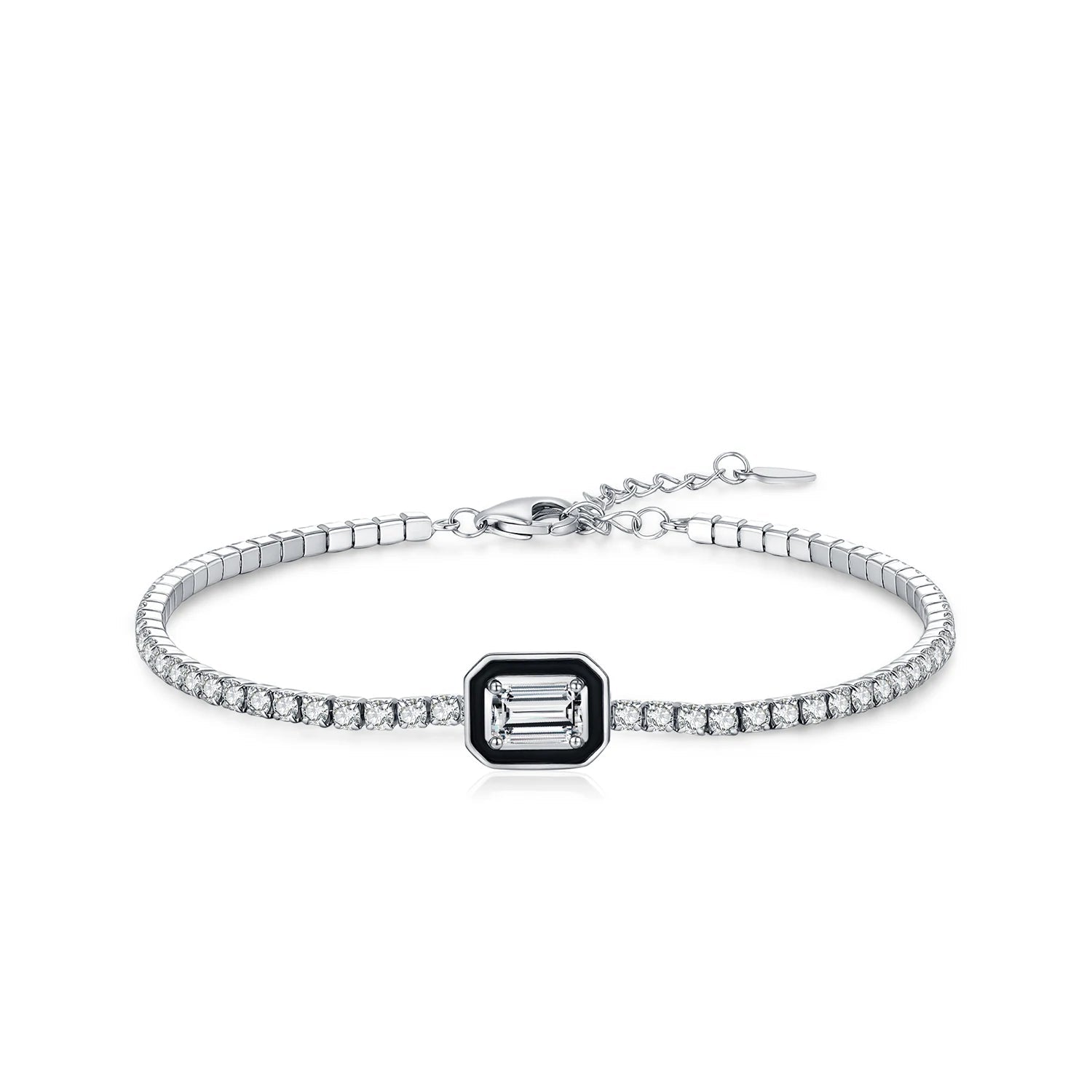 925 Sterling Silber Stapelbares CZ Armband