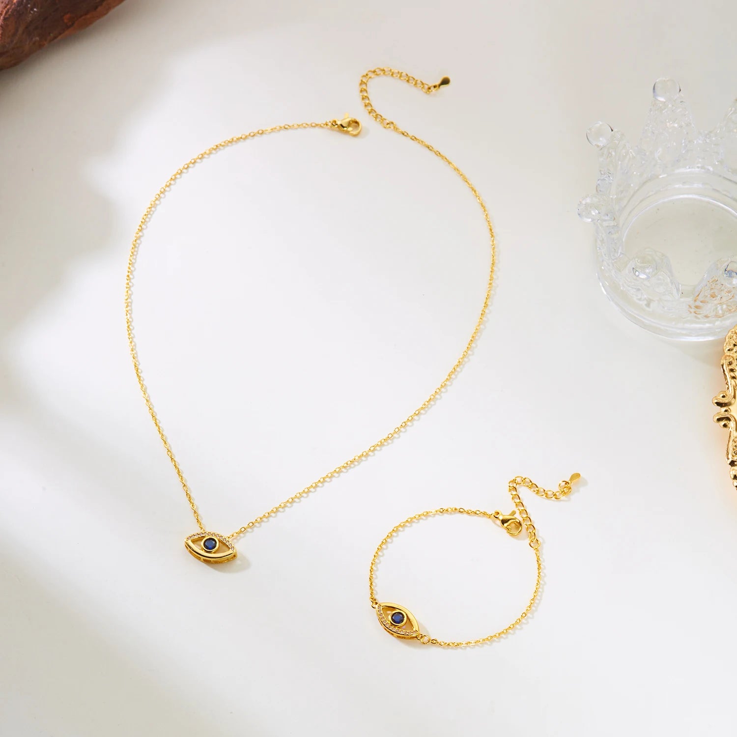 Strass Halskette mit Bösem Blick